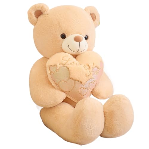 Image of Storescent 4.5ft Teddy Bear Soft Toy | Premium Imported Fabric with Embroidery - Stuffed Plush Toy for Boys & Girls for Kids & Loved Ones -Beige