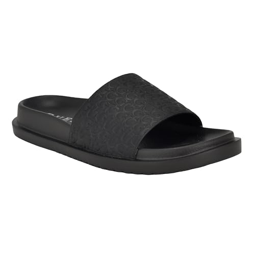 Guess Men's VARTINO Slide Sandal, Black 001, 13