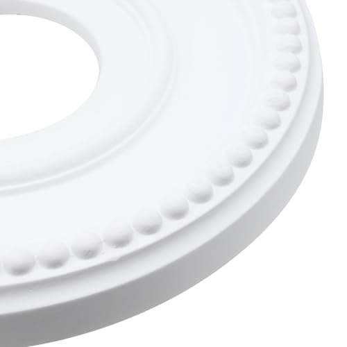 Image of Crapyt Ceiling Medallion, Home Lighting Ceiling Medallions | for Light Fixtures and Ceiling Fans, 12.4 inchOD x 3.94 inchID White