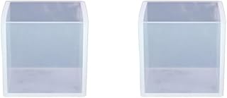 Menbis シリコンモールド 正方形型 2個セット 同サイズ レジン用 抜き型 エポキシ樹脂 キャンドル ソープモールド ハンドメイド アートクラフト用 (2.5インチ（6.4cm）)