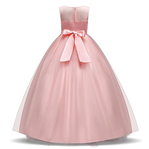 Discoball Girls Princess Dress Big Girls Evening Party Floor Length Dress Kids Bridesmaid Wedding Party Pageant Vintage Dresses