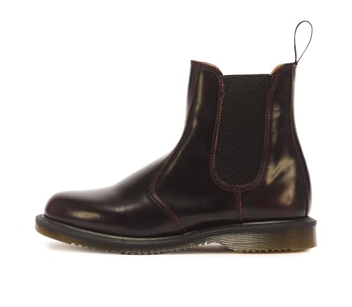 Dr. Martens Women's Flora Chelsea Boot, Cherry Red Arcadia, 5 UK, 7 Women US
