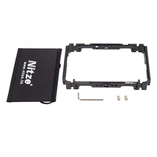 Image of Nitze Cage Built-in NATO Rail with LS7-G7 Sunhood and Cold Shoe Compatible with OSEE T7 /G7 7 inch Monitor