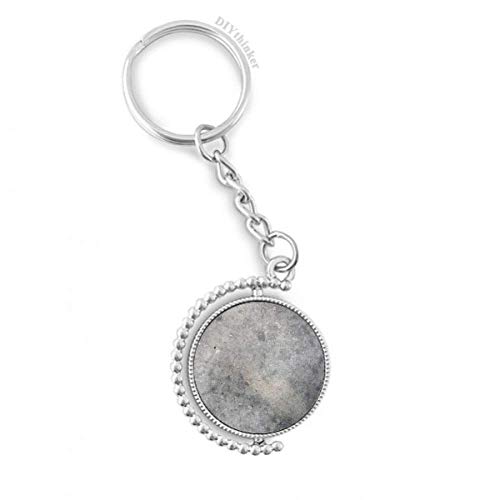 Porte-clés rotatif aspect marbre antique blanc et noir de qualité supérieure
