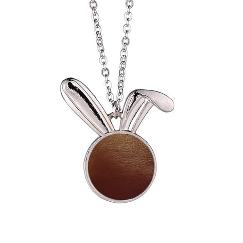 Collier lapin en cuir marron pour un style bohème au quotidien