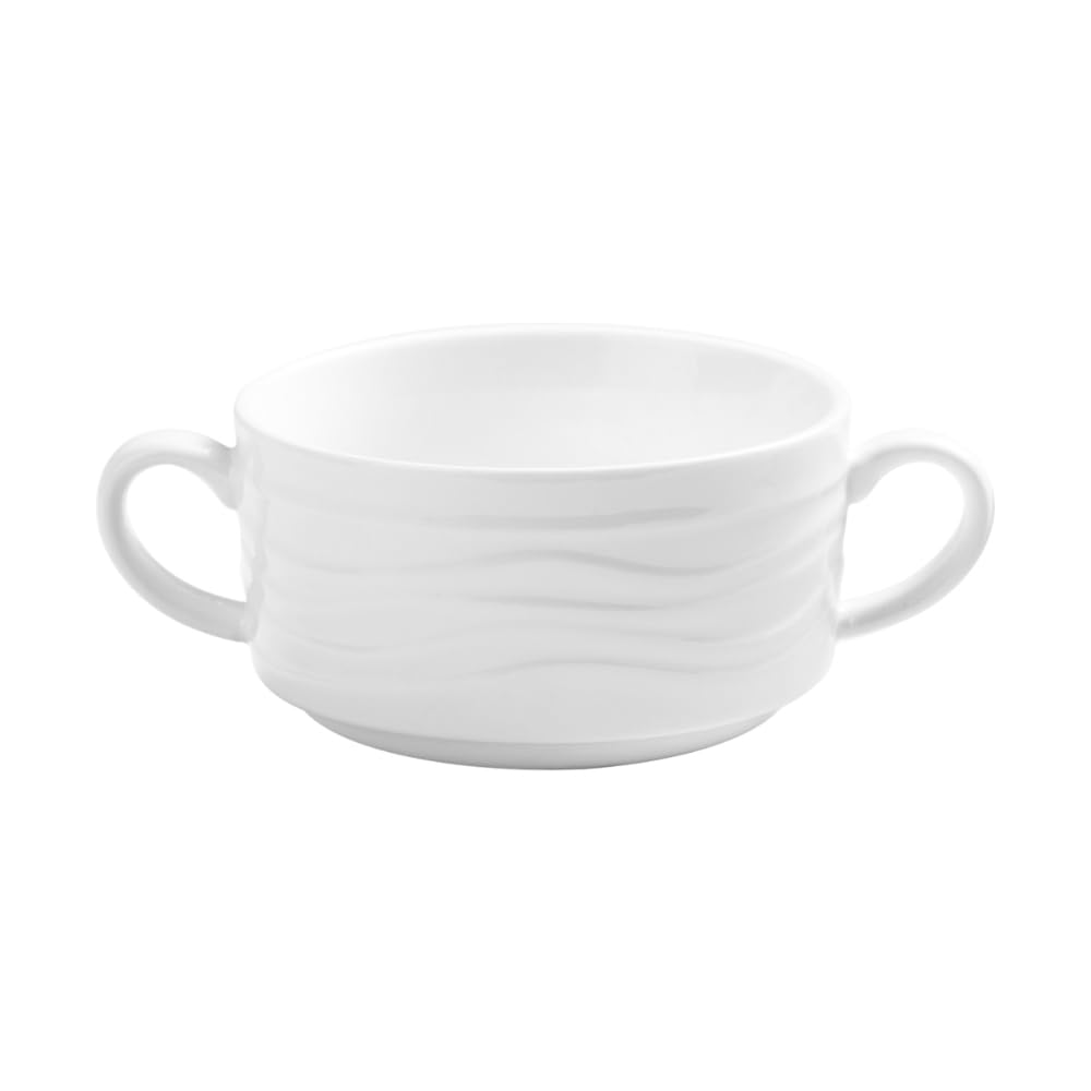 Holst Porzellan MD 125 - Juego de 6 tazas de porcelana para sopa (0,25 L), color blanco