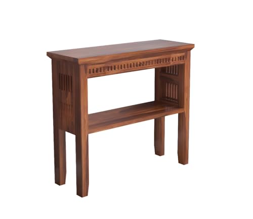 Image of Solid Sheesham Wood Console Table for Living Room Furniture | Hallway Enteryway Console for Home and Office | (Honey Finish-02)