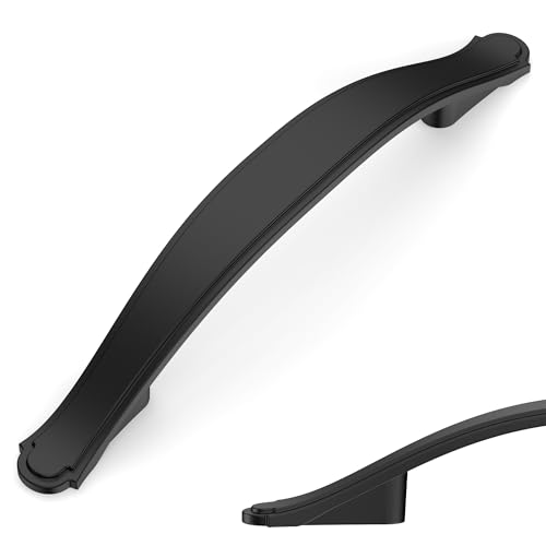 Image of Asidrama 10 Pack 3.75 Inch(96mm) Matte Black Kitchen Cabinet Handles Cabinet Pulls Kitchen Cabinet Hardware for Cupboard Drawer Pulls