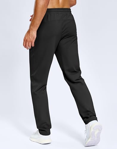 Men's Fleece Lined Winter Pants 32"/34"/36" Inseam Tall Sweatpants with Zipper Pockets Warm Athletic Joggers Men3