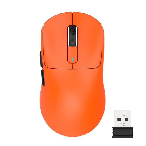 Image of ATTACK SHARK X3 Lightweight Wireless Gaming Mouse with Tri-Mode 2.4G /USB-C Wired /Bluetooth,Up to 26K DPI, PAW3395 Optical Sensor,Kailh GM8.0 Switch,5 programmable Buttons for PC /Win /Mac(Orange)
