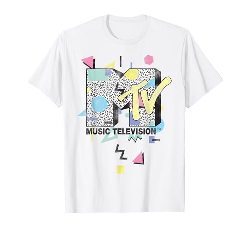 MTV Retro Shape Design Logo Graphic T-Shirt T-Shirt