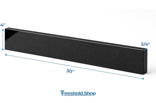Image of Bathroom Vanity Sink Backsplash /Sidesplash (Absolute Black Granite, 4 inch x 30 inch)