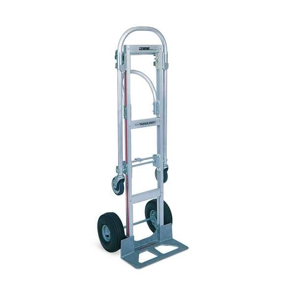 Image of Magline GMK16UA4 Gemini Jr Convertible Hand Truck, Pneumatic Wheels, 500 lbs Load Capacity, 51 inch Height, 47-1 /2 inch Length x 21 inch Width