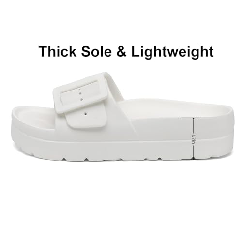Image of TIKVAW Women's Platform & Wedge Sandals with Arch Support for Woman Slides Comfort Lightweight Outdoor Slippers Ultra Cushion