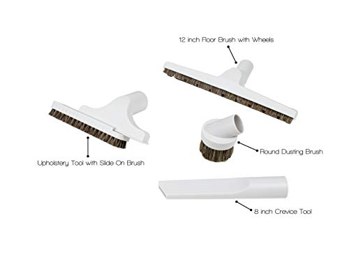 35' "Comet Central Vacuum Attachment Kit with Hose, Power Head & Tools - Works with All Brands of Central Vacuum Units