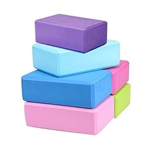Yoga Block, Yoga Block Non Slip EVA Foam Fitness Brick High Density Exercise Block for Stretching 6PCS, EVA Foam Brick