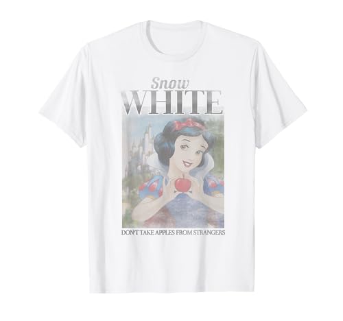 T-shirt Disney Blanche-Neige femme haut vintage imprimé pomme vêtement coton casual