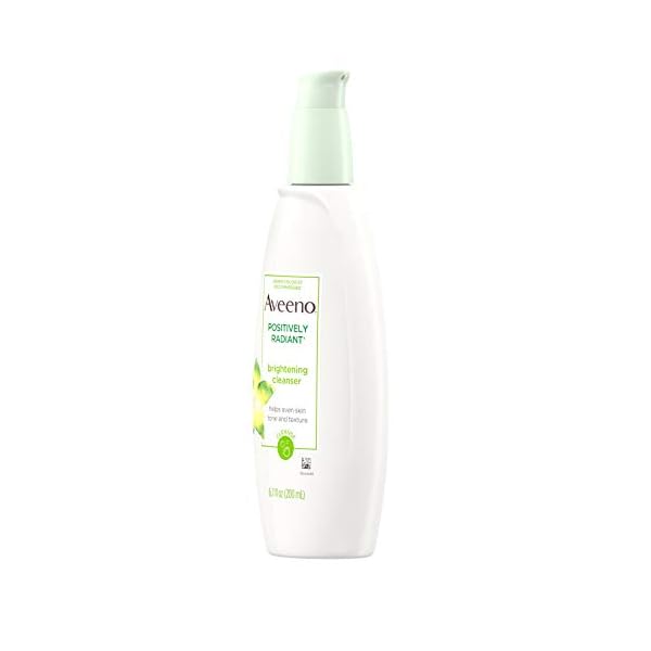 Aveeno-Positively-Radiant-Brightening-Facial-Cleanser-for-Sensitive-Skin-Non-Comedogenic-Oil-Free-Soap-Free-Hypoallergenic-67-fl-oz-Pack-of-3 Aveeno Positively Radiant Brightening Facial Cleanser for Sensitive Skin, Non-Comedogenic, Oil-Free, Soap-Free & Hypoallergenic, 6.7 Fl Oz, Pack of 3
