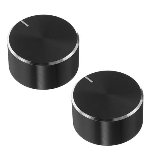 IWOWHERO 2pcs Precision Machined Potentiometer Knob Dimmer Replacement Knobs for Light Dimmer Switches Tone Control