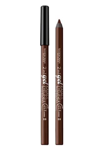 Deborah 2in1 Gel Eyeliner Waterproof N. 02 Brown 1.21 g miniatura 1