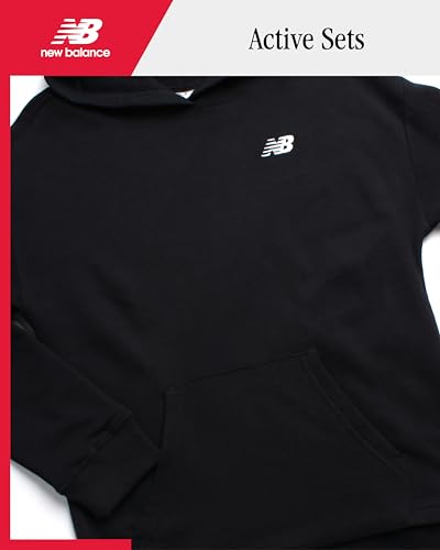 New Balance Girls Hoodies - Soft Fleece Basic Pullover Hoodies Sweatshirt for Girls - Casual Activewear Tops (Sizes 7-16)2