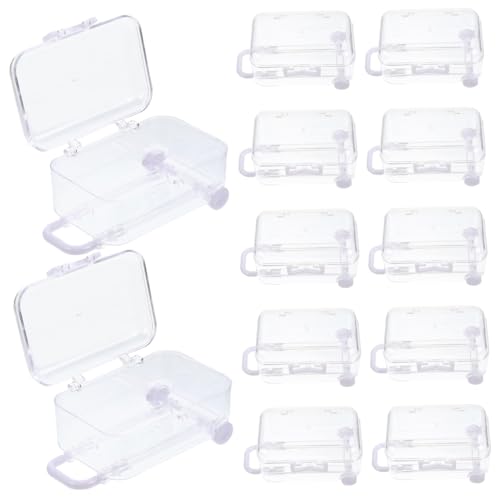 CIYODO 12個 ミニスーツケース ボックス 耐久性素材製 キャンディー 焼き菓子包装用 結婚式 バレンン ベビーシャワー装飾用 多機能小物収納