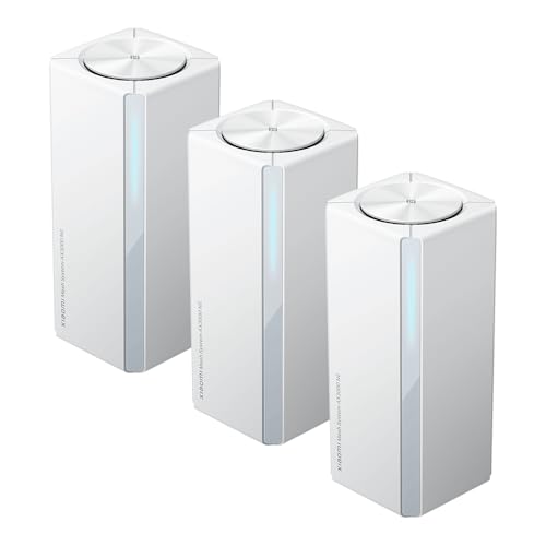 Xiaomi MRouter WiFi6 AX3000 - Puerto Gigabit, Mesh para Red Integrada, Velocidades Máximas WiFi6esh System AX3000 NE EU(Paquete de 3)