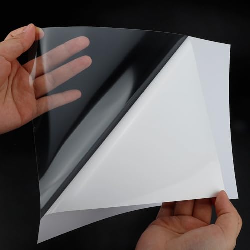 25 Din A3 Transparentes Vinyl Aufkleberpapier | Selbstklebende bedruckbare Vinylfolie für Inkjet- und Laserdrucker | Transparente Vinylblätter für Aufkleber, Etiketten und Sticker