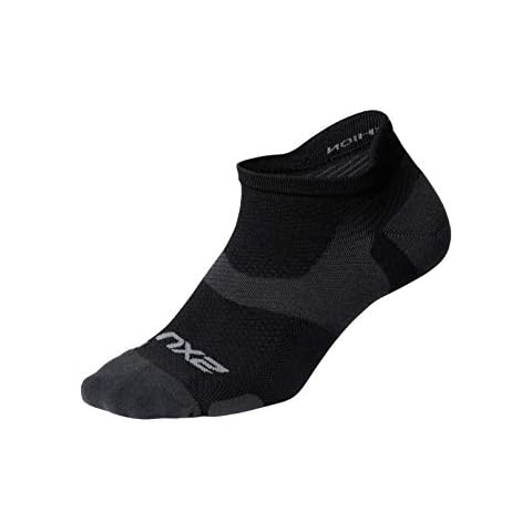 2XU Unisex's Vectr Light Cushion No Show Socks, Black/Titanium, L Cover