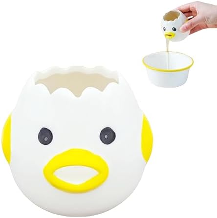 Cartoon egg separator, ceramic cute egg yolk separator, mini egg ...