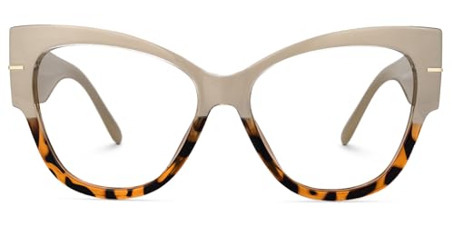 Image of VOOGLAM Oversize Cateye Blue Light Glasses for Women Anti Eyestrain Dry Eyes Computer Phone TV Eyewear Elektra