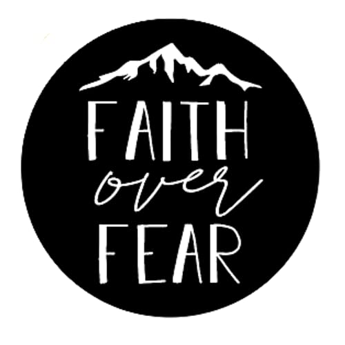Imán redondo Faith Over Fear de 5.5 pulgadas