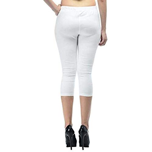 Image of PI World Women's Calf Length Cropped Leggings Cotton Lycra Fabric Slim Fit 3 /4th | Pants