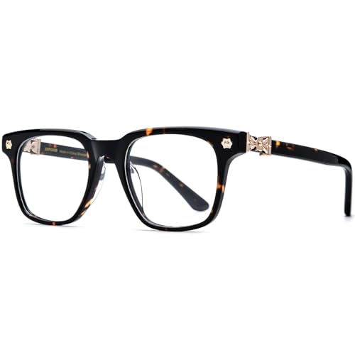 Image of HEPIDEM Acetate Glasses Frame Men Women Square Eyeglasses Optical Spectacles 9395