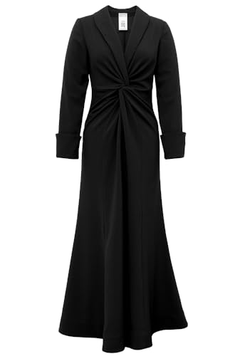 CHIC STAR Womens Twist-Front Maxi Coat - Main Image