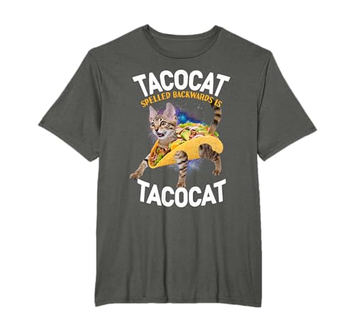 Tacocat Spelled Backward Shirt Cinco de Mayo Cat Taco Lover T-Shirt