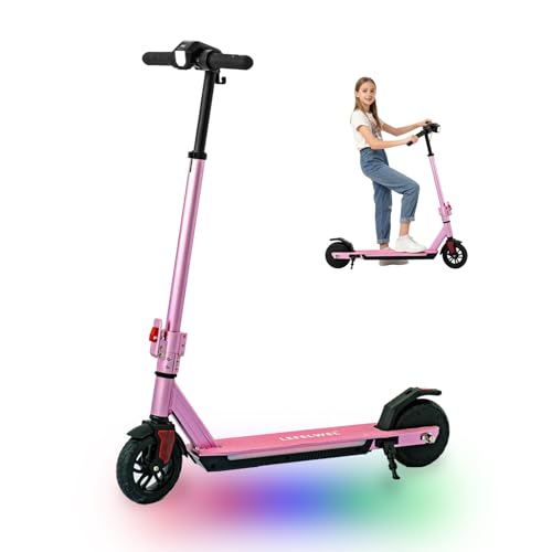 Image of Electric Scooter for Kids Ages 8-15,180W Motor,11 MPH Max Speed & 15 Miles,Adjustable Height & Speed,Colorful Lights,LED Display,UL2272,Foldable Kids Electric Scooter 155 Lbs Max Load