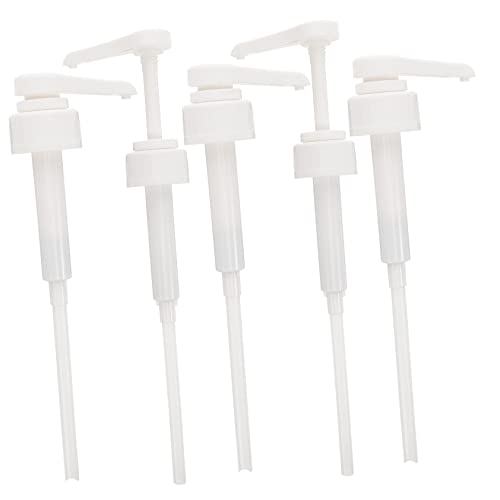UTHCLO 5-Pack Syrup Pump Head Replacement for Syrup Bottles Coffee Bar Pumps and Oil Dispensers Plastic