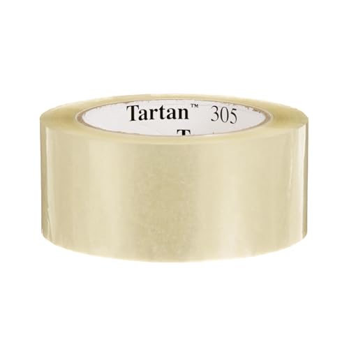 Image of 3M Tartan Box Sealing Tape 305, Clear, 1.88 in x 109.36 yds (48 mm x 100 m)
