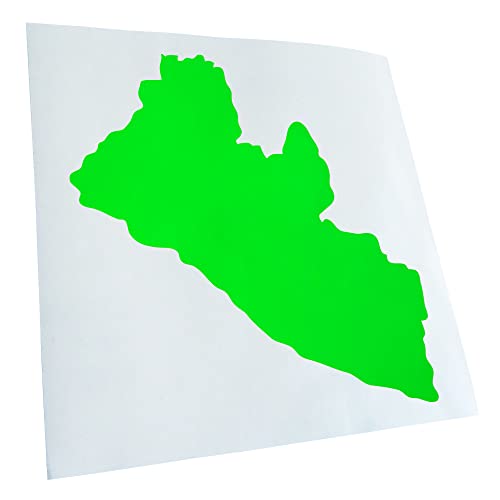 Kiwistar - Autocollant - Liberia - néon vert - G10 - Pour voitures, vélos, véhicules, motos, cyclomoteurs, tuning, vitres arrière