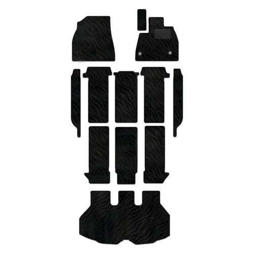 Hotfield トヨタ 互換品 新型対応 ノア ヴォクシー 90系 2025年9月〜対応 フロアマット+ステップマット+トランクマット ラゲッジマット 形状09 7人乗/ハイブリッド/コンソールボックス:有/インパネ一体(HV車)/トランク形状:標準タイ
