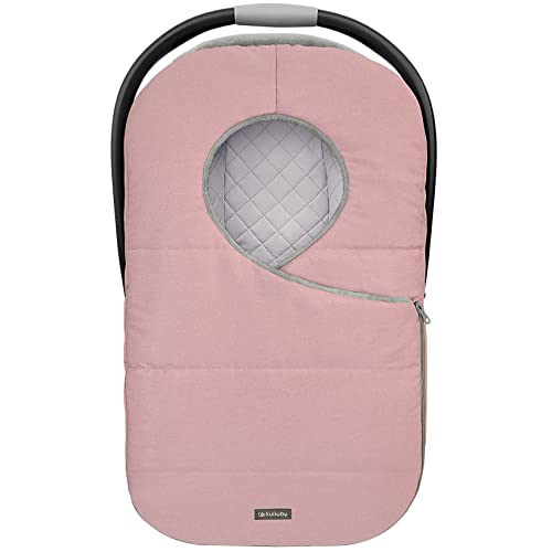 Image of liuliuby Winter Carseat Cover for Baby Carseat | Doona Car Seat Cover Baby Winter | Warm Baby Car Seat Cover | Carseat Covers Baby Girl | Infant Car Seat Cover Winter Baby Essentials (Pink)