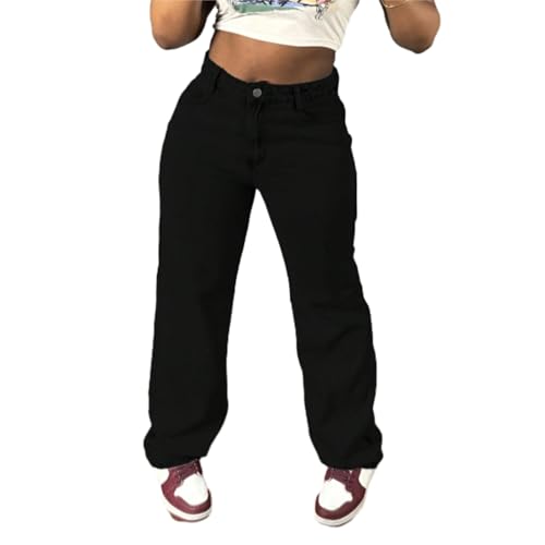 Women's Wide Leg Jeans Trendy 2025 High Waisted Stretchy Denim Pants Pull On Streetwear Vintage Hip Hop Jeans