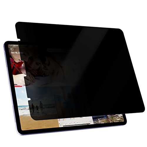 Peslv Privacy Screen Protector Compatible With iPad Pro 12.9 Inch 2018 2020 2021 2022 Anti Glare Blue Light Spy Filter Private Cover High Sensitive Bubble-Free Easy Install Black Security Screen