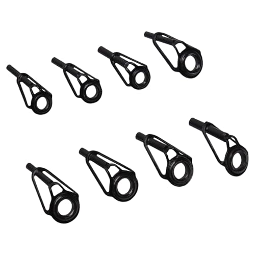 8Pcs/pack Fishing Rod Ceramic Guides Rings Set 8 Size 6mm 8mm Outer Diameter Replacement Fishing Rod Eye Replacements