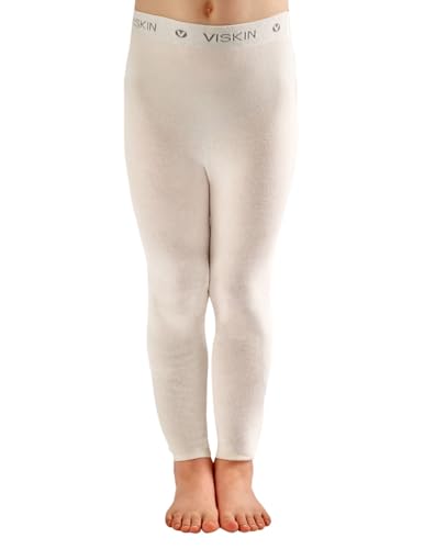 Viskin Kids Seamless Leggings with Cooling Viscose Fibre - Gentle Under Layer Pants for Boys and Girls