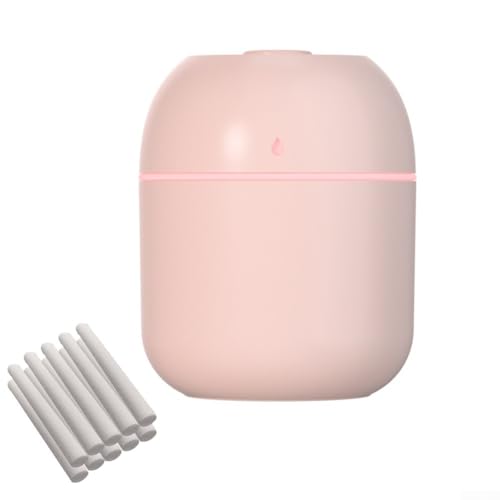 Mini humidificador USB con forma de gota de agua + 10 hisopos de algodón, imprescindible para el aire fresco en espacios pequeños (rosa) Mini humidificador USB con forma de gota de agua + 10 hisopos de algodón, imprescindible para el aire fresco en espacios pequeños (rosa)