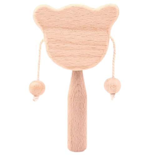 複数のタイプの手作りの自然な色のガラガラ動物の動物形状の滑らかなハンドヘルドは、赤ちゃんのために寝ている眠りを和らげる