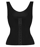 Everbellus Women's High Elastic Waist Trainer Vest Corset for Weight Loss Steel Boned Body Shaper Black XX-Large