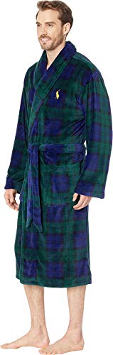 Image of POLO RALPH LAUREN Microfiber Plush Long Sleeve Shawl Collar Robe